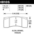 Load image into Gallery viewer, Hawk Performance Alcon B Caliber Performance Ceramic Street Brake Pads - Main Product View