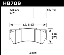 Load image into Gallery viewer, Hawk Performance Alcon Mono 6, Model 4497 HPS Street Brake Pads - Main Product View