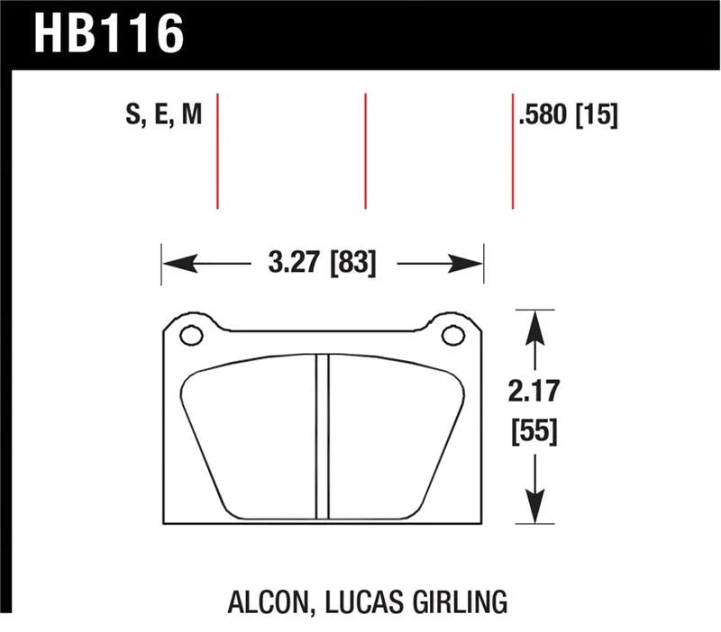 Hawk Performance Blue 9012 Motorsports Race Pads - Detail View