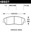Load image into Gallery viewer, Hawk Performance Ceramic Street Brake Pads - Side View