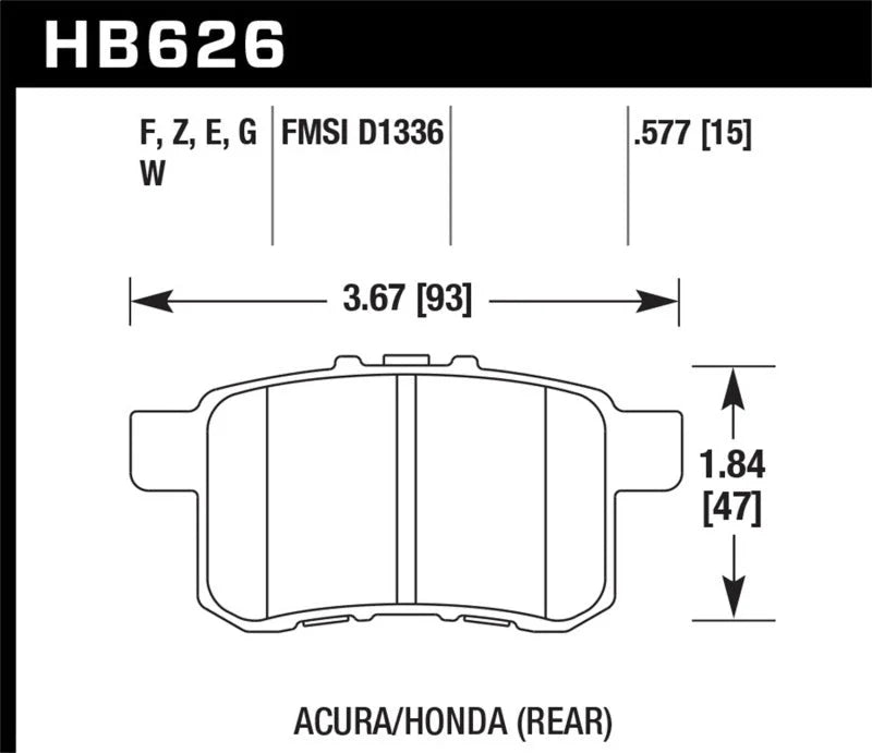 Hawk Performance Ceramic Street Brake Pads - Main Product View
