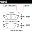 Load image into Gallery viewer, Hawk Performance Ceramic Street Brake Pads fits 2007-2015 Cadillac Escalade / 2007-2013 2015 Cadillac Escalade ESV / 2007-...