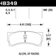 Load image into Gallery viewer, Hawk Performance DTC-60 Motorsports Front Brake Pads fits 2014-2016 BMW M235I / 2015-2016 BMW M235I xDrive - Side View