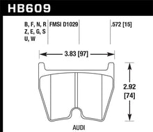 Load image into Gallery viewer, Hawk Performance Front ER-1 Brake Pads fits 2008-2014 Audi R8 4.2L BASE - Side View
