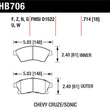 Load image into Gallery viewer, Hawk Performance HP Plus Front Street Brake Pads fits 2011-2014 Chevrolet Cruze ECO / 2016 Chevrolet Cruze L / 2011-2014 2...