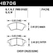 Load image into Gallery viewer, Hawk Performance HP Plus Front Street Brake Pads fits 2011-2014 Chevrolet Cruze ECO / 2016 Chevrolet Cruze L / 2011-2014 2...
