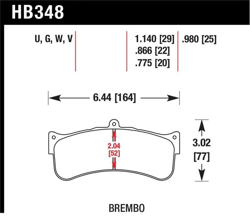 Hawk Performance Motorsports Performance 0.98in Pad Thickness DTC-70 Race Brake Pads - Additional View 5