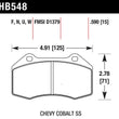 Load image into Gallery viewer, Hawk Renault Clio / Cobalt SS DTC-70 Front Brake Pads - Main Product View