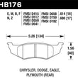 Load image into Gallery viewer, Hawk SRT4 HPS Street Rear Brake Pads - Main Product View