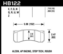 Load image into Gallery viewer, Hawk Stoptech ST-60 Caliper DTC-60 Race Brake Pads - Side View