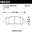 Load image into Gallery viewer, Hawk Subaru Baja/Forester/Impreza/Legacy DTC-60 Race Rear Brake Pads - Side View