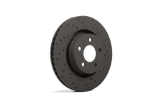Load image into Gallery viewer, Hawk Talon 11.9 X1.6 Solid Rotor Drilled and Slotted Rear Brake Rotor Set fits 2013-2018 Mazda Cx-5 - Main Product View