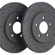 Load image into Gallery viewer, Hawk Talon 18-20 Jeep Wrangler Drilled And Slotted Front Brake Rotor Set - Detail View