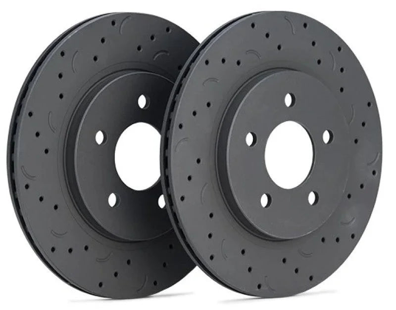 Hawk Talon 18-20 Jeep Wrangler Drilled And Slotted Front Brake Rotor Set - Detail View