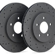 Load image into Gallery viewer, Hawk Talon 2010 Subaru Impreza WRX Premium Slotted-Only Rear Brake Rotor Set - Side View
