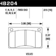 Load image into Gallery viewer, Hawk Volvo 142/145/164/240/242/244/245/262/265/1800 Black Race Brake Pads - Installation View