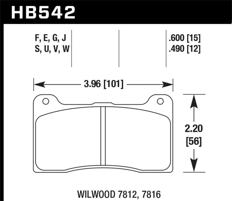 Hawk Wilwood HPS 5.0 Brake Pads - Main Product View