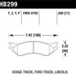 Load image into Gallery viewer, HawkDodge B1500 VanDurango/1500 Pickup/1500 Van / Ford / Lincoln LTS Street Front &amp; Rear Brake Pad - Main Product View