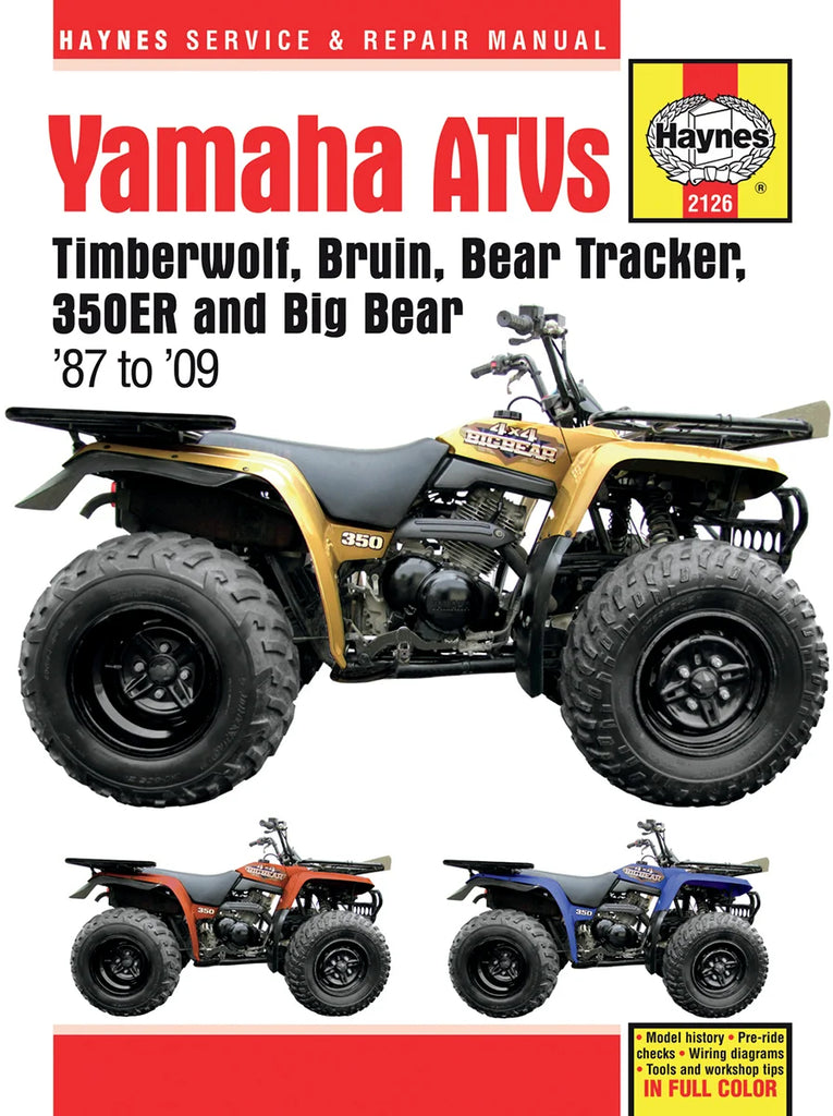 Haynes Manual fits Honda TRX300 / TRX400EX - Side View