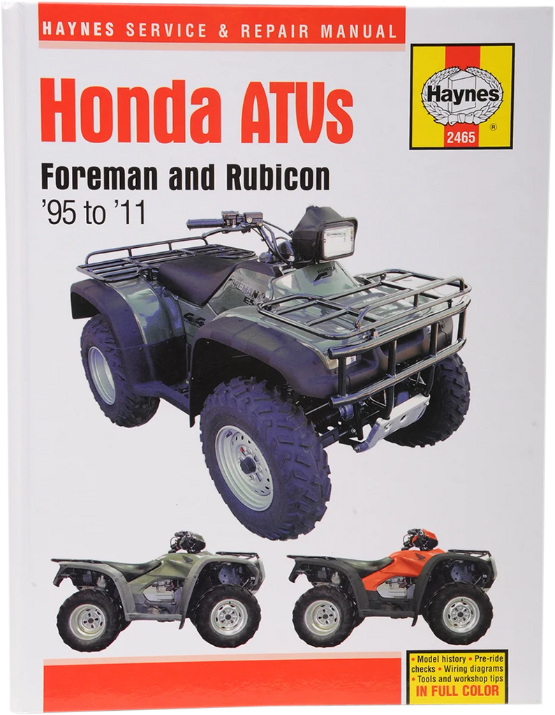 Haynes Manual fits Honda TRX4 / TRX450 - Main Product View