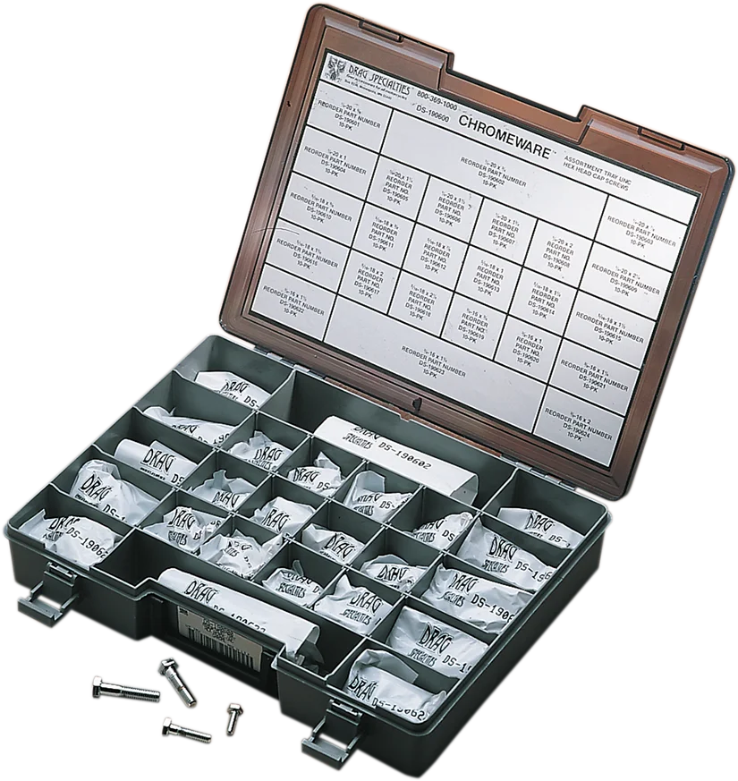 Head Bolt Assortment - Hex - Coarse-Thread - Kit DragSpecialties MK147 - Main Product View