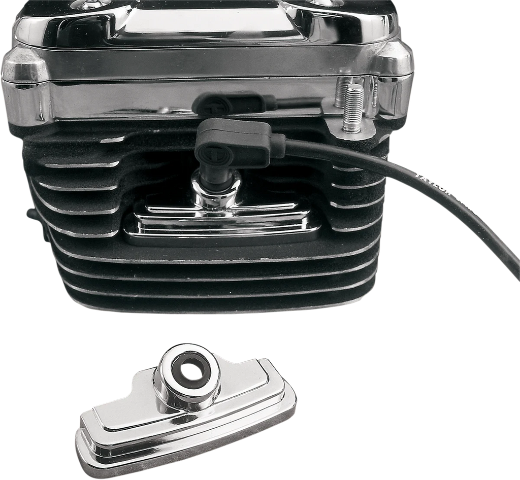 Head Bolt/Spark Plug Covers - Chrome - XL DragSpecialties 35-0102-BC251 - Side View