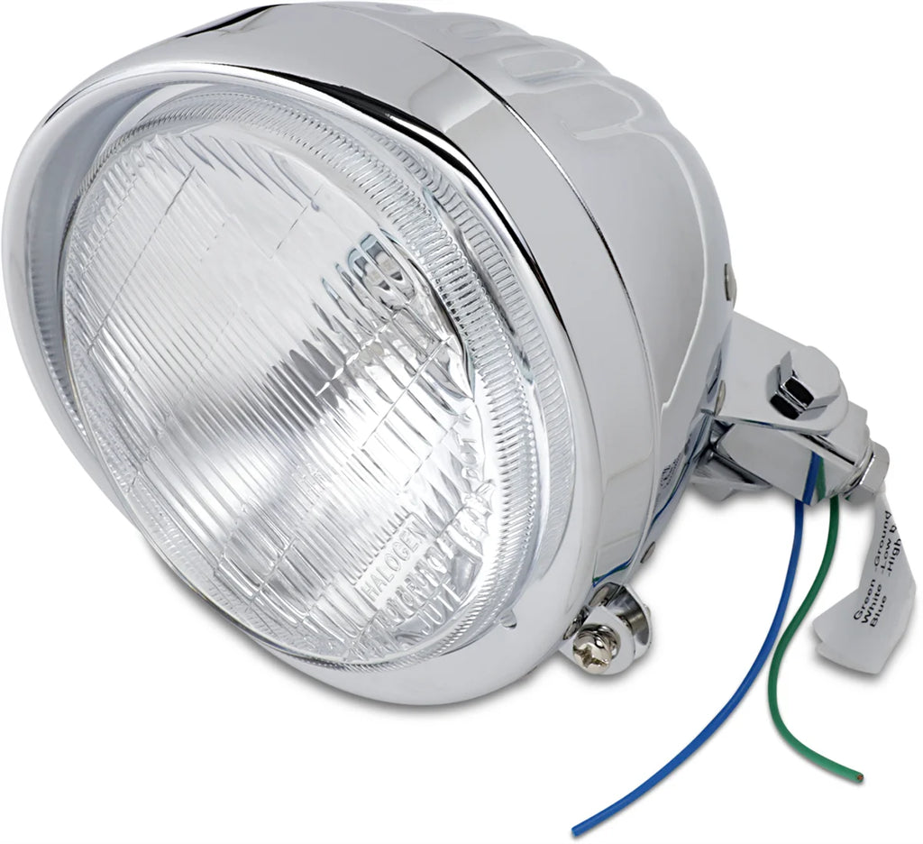 Headlight with Visor 5-3/4" - Grooved DragSpecialties 20-0335D-BX-LB1 - Main Product View