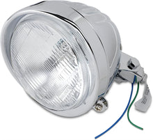 Load image into Gallery viewer, Headlight with Visor 5-3/4" - Grooved DragSpecialties 20-0335D-BX-LB1 - Main Product View