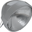 Load image into Gallery viewer, Headlight with Visor 6-1/2" - Grooved DragSpecialties 20-0338-BXLB1 - Main Product View