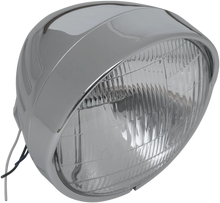 Load image into Gallery viewer, Headlight with Visor 6-1/2" - Grooved DragSpecialties 20-0338-BXLB1 - Main Product View