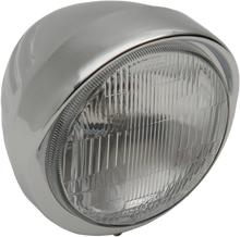 Load image into Gallery viewer, Headlight with Visor 6-1/2" - Grooved DragSpecialties 20-0338-BXLB1 - Detail View