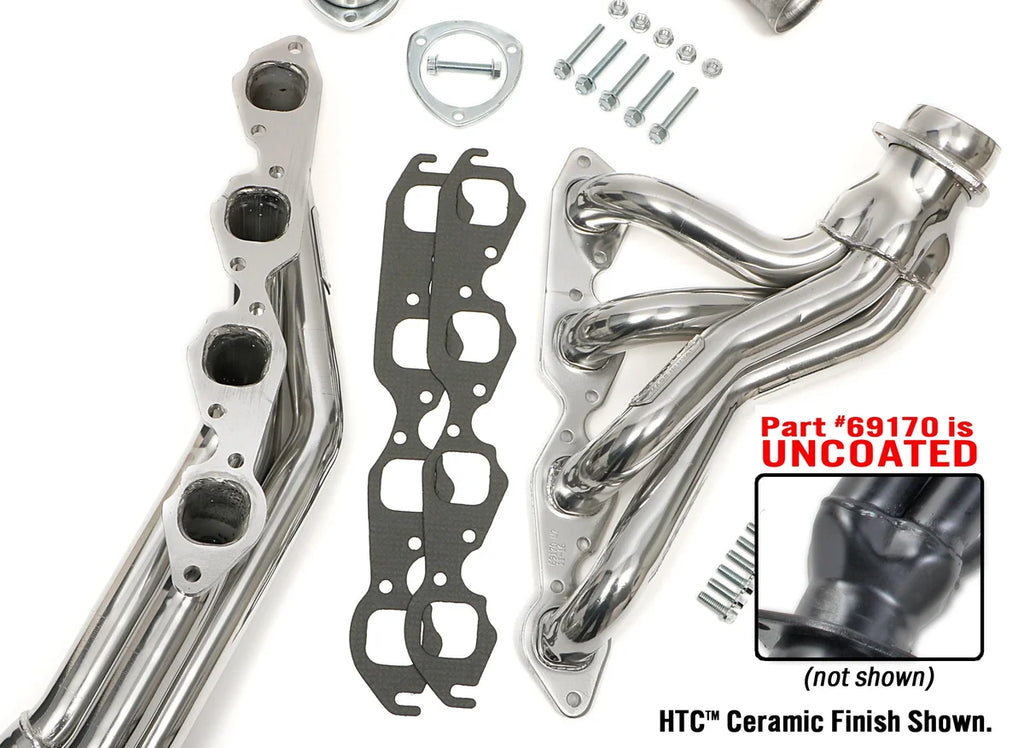 Hedman Hedders 1-3/4 in. Mid-Length Headers fits 1967-1991 Chevrolet / Gm / GMC 396-502 2WD - Back View