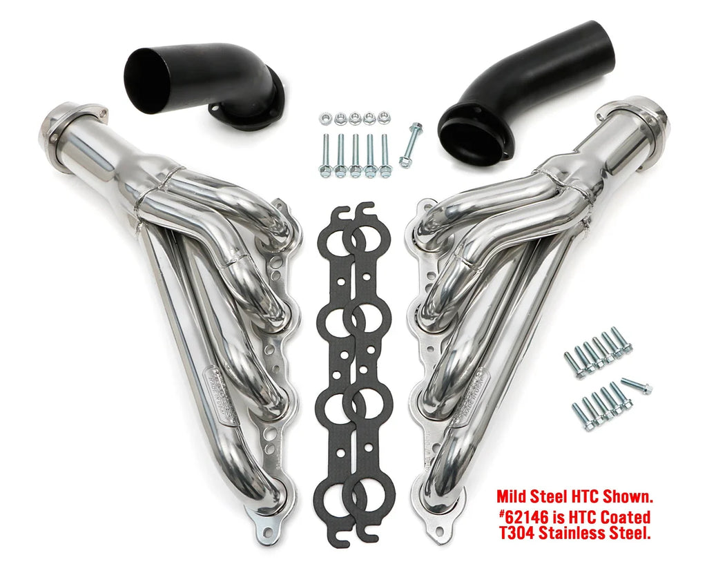 Hedman Hedders 1968-72 Chevelle/El Camino; LS Swap Headers; Mid-length - 304 Stainless HTC 62146 - Main Product View