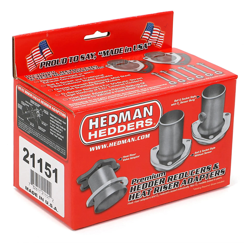 Hedman Hedders 2-1/2 in. Mild Steel, Ball-Style Header Collector Conversion Kit - Installation View