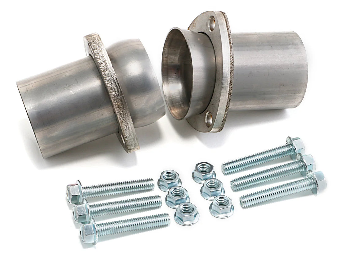 Hedman Hedders 2-1/2 in. Stainless, Ball-Style Header Collector Conversion Kit - Back View