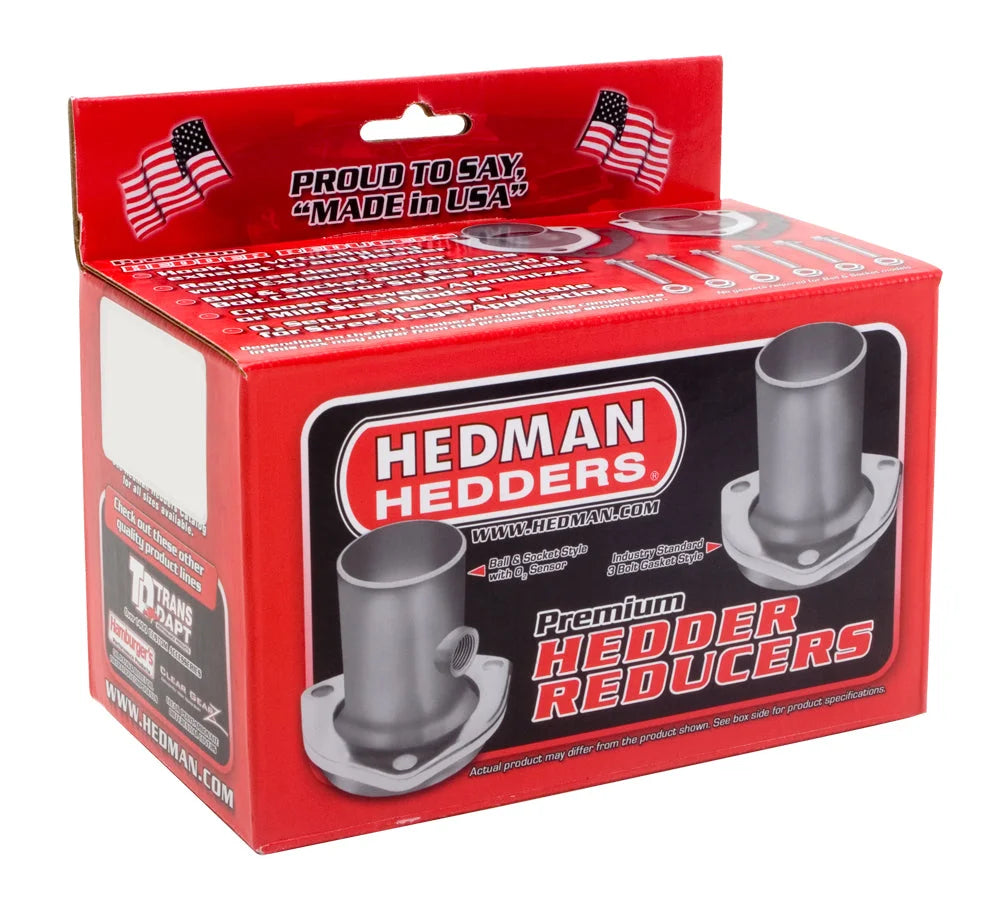 Hedman Hedders 3 in. Ball-Style Header Reducer w/O2 Bung For 2-1/4 in. Exhaust 21117 - Side View