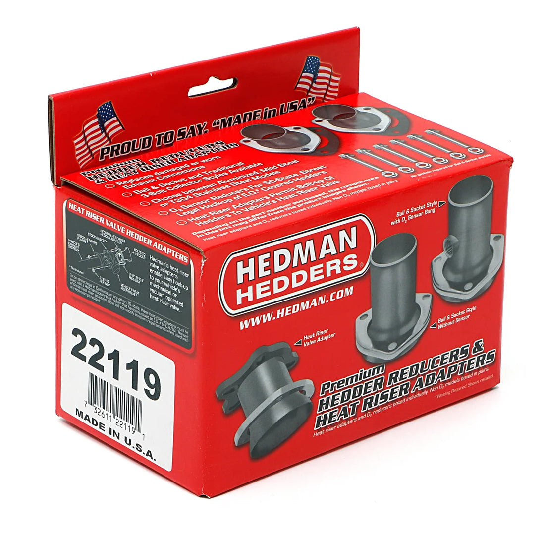 Hedman Hedders 3 in. COLLECTOR TO 3 in. EXHAUST HEADER REDUCERS; BALL & SOCKET; STAINLESS STEEL - Additional View 5