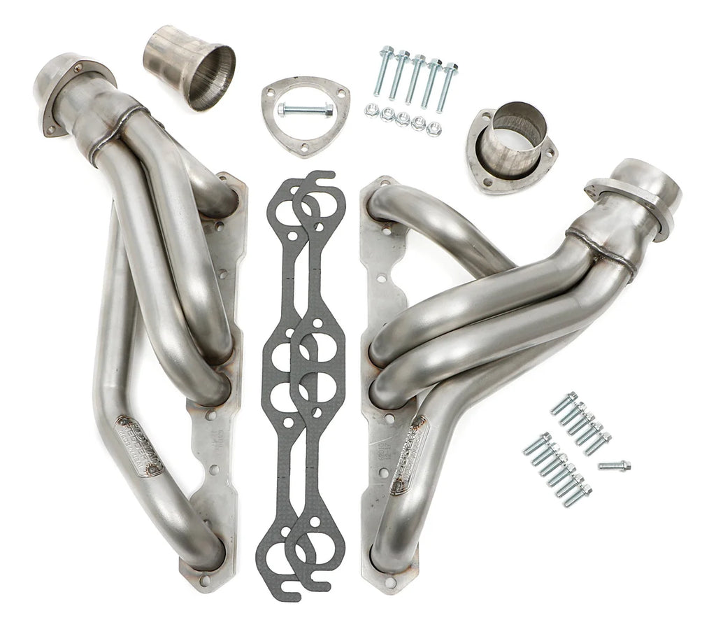 Hedman Hedders 67-87 C10/C20 SB CHEVY PICKUP (2WD); 1-5/8 in. MID-LENGTH- UNCOATED STAINLESS 62010 - Main Product View