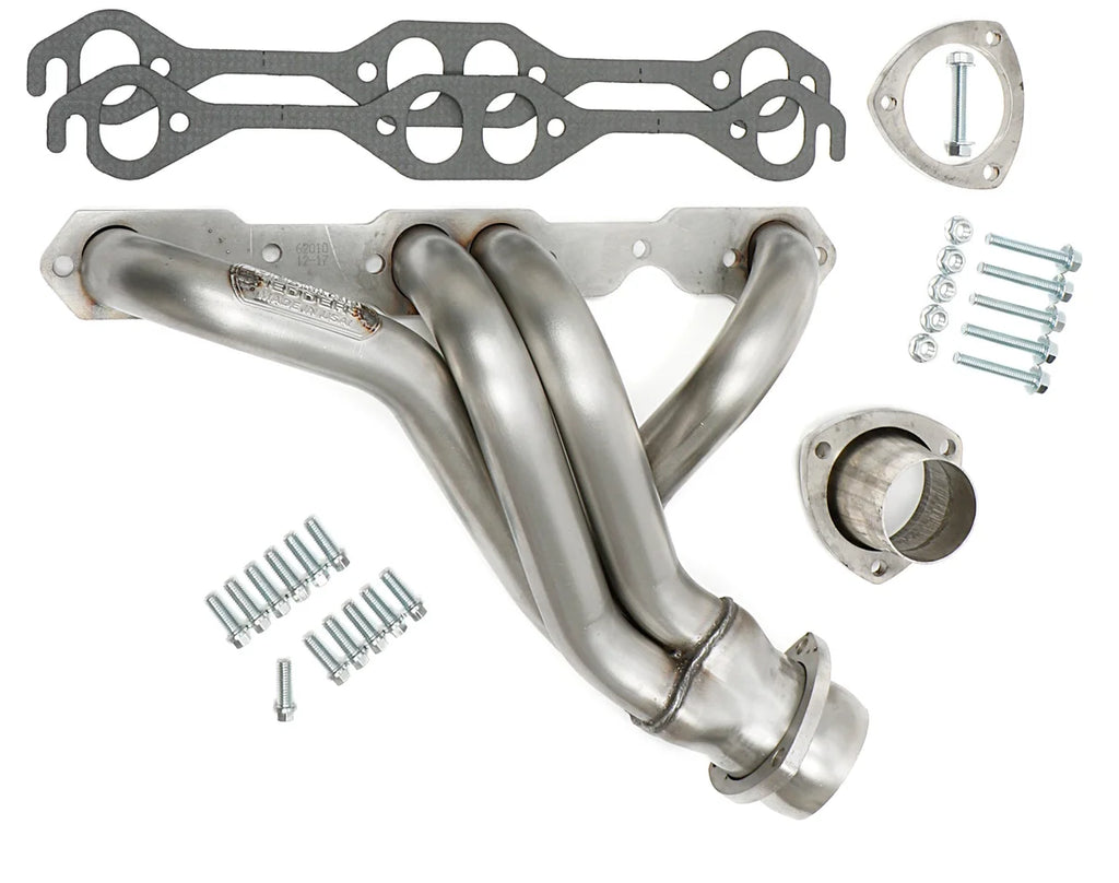Hedman Hedders 67-87 C10/C20 SB CHEVY PICKUP (2WD); 1-5/8 in. MID-LENGTH- UNCOATED STAINLESS 62010 - Installation View