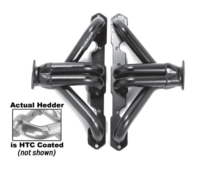 Hedman Hedders BLOCK HUGGER Headers; 1-1/2 in. Tubes; HTC Ceramic Coated fits Chevrolet Sb 283-400 - Main Product View