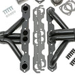 Load image into Gallery viewer, Hedman Hedders BLOCK HUGGER Headers; 1-1/2 in. Tubes; Uncoated fits Chevrolet Sb 283-400 - Back View