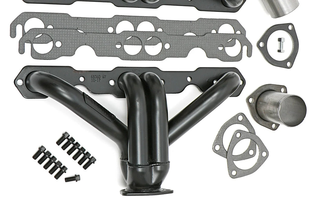 Hedman Hedders BLOCK HUGGER Headers; 1-1/2 in. Tubes; Uncoated fits Chevrolet Sb 283-400 - Additional View 6