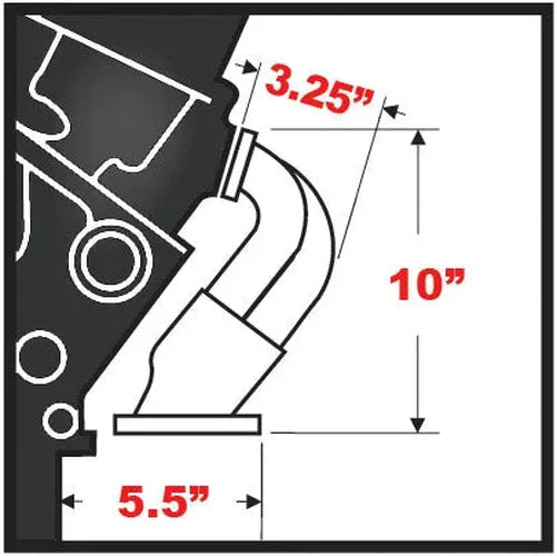 Hedman Hedders BLOCK HUGGER Headers; 1-1/2 in. Tubes; Uncoated fits Chevrolet Sb 283-400 - Additional View 5