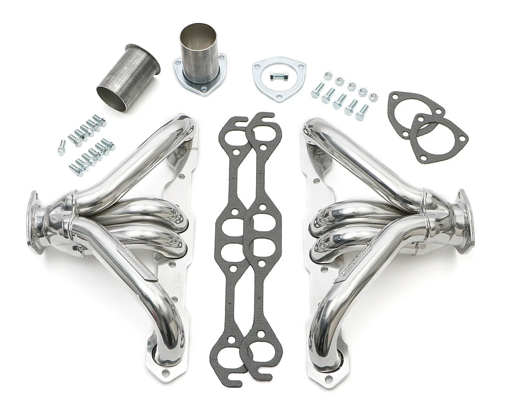Hedman Hedders BLOCK HUGGER Headers; 1-5/8 in. Tubes; HTC Ceramic Coated fits Chevrolet Sb 283-400 - Main Product View