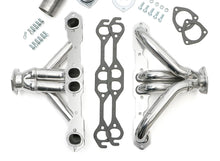 Load image into Gallery viewer, Hedman Hedders BLOCK HUGGER Headers; 1-5/8 in. Tubes; HTC Ceramic Coated fits Chevrolet Sb 283-400 - Back View