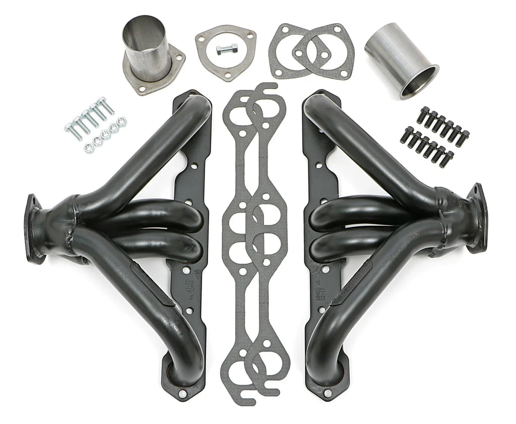 Hedman Hedders BLOCK HUGGER Headers; 1-5/8 in. Tubes; Uncoated fits Chevrolet Sb 283-400 - Main Product View