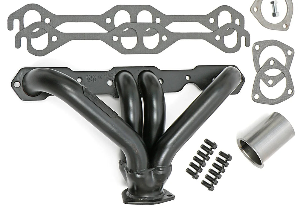 Hedman Hedders BLOCK HUGGER Headers; 1-5/8 in. Tubes; Uncoated fits Chevrolet Sb 283-400 - Additional View 6