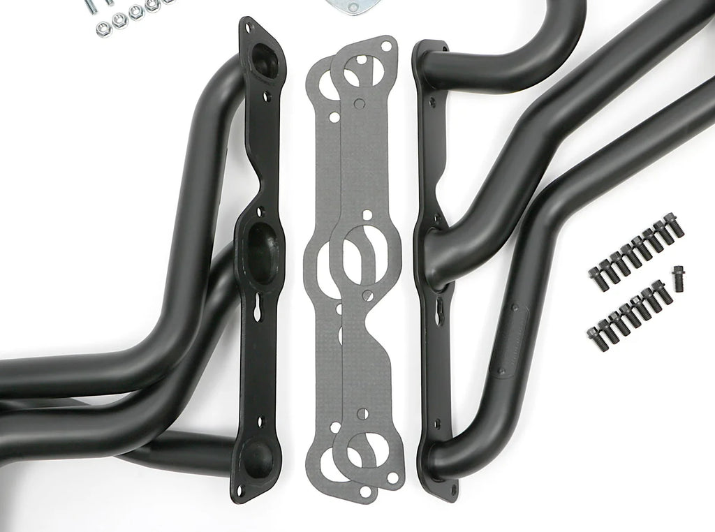 Hedman Hedders Black Long 3-Tube Headers for 1967-81 Pontiac Firebird with Pontiac V8 28143 - Side View