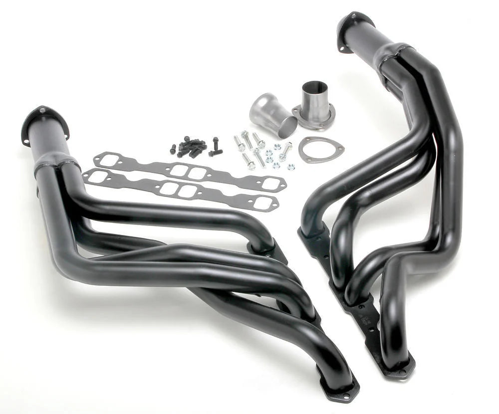 Hedman Hedders Black Long-Tube Headers 63503 fits 1967-1974 Chevrolet Camaro / Chevy II / Nova - Side View
