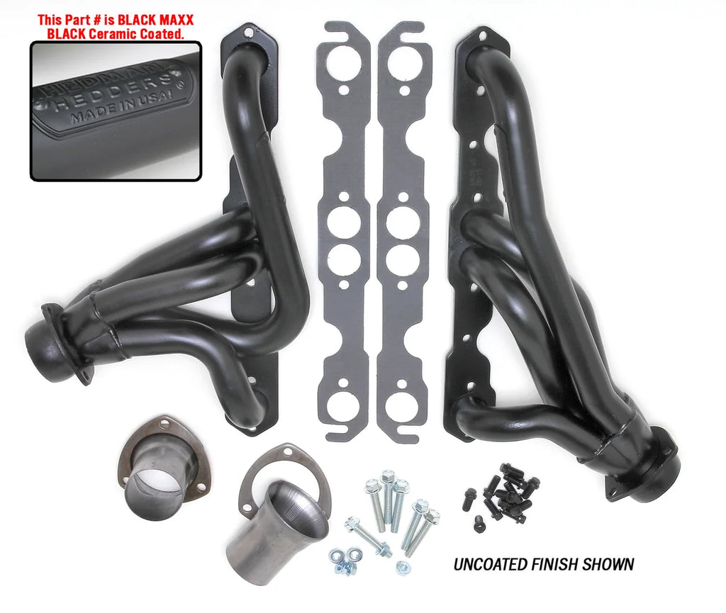 Hedman Hedders Black Mid-Length Swap Headers fits 1976-1986 Jeep CJ / 1980-1983 Jeep CJ5 / 1980-1983 Jeep CJ7 Sb Chevy - M...